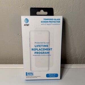 AT&T Tempered Glass Screen Protector for iPhone 14/13/13 Pro